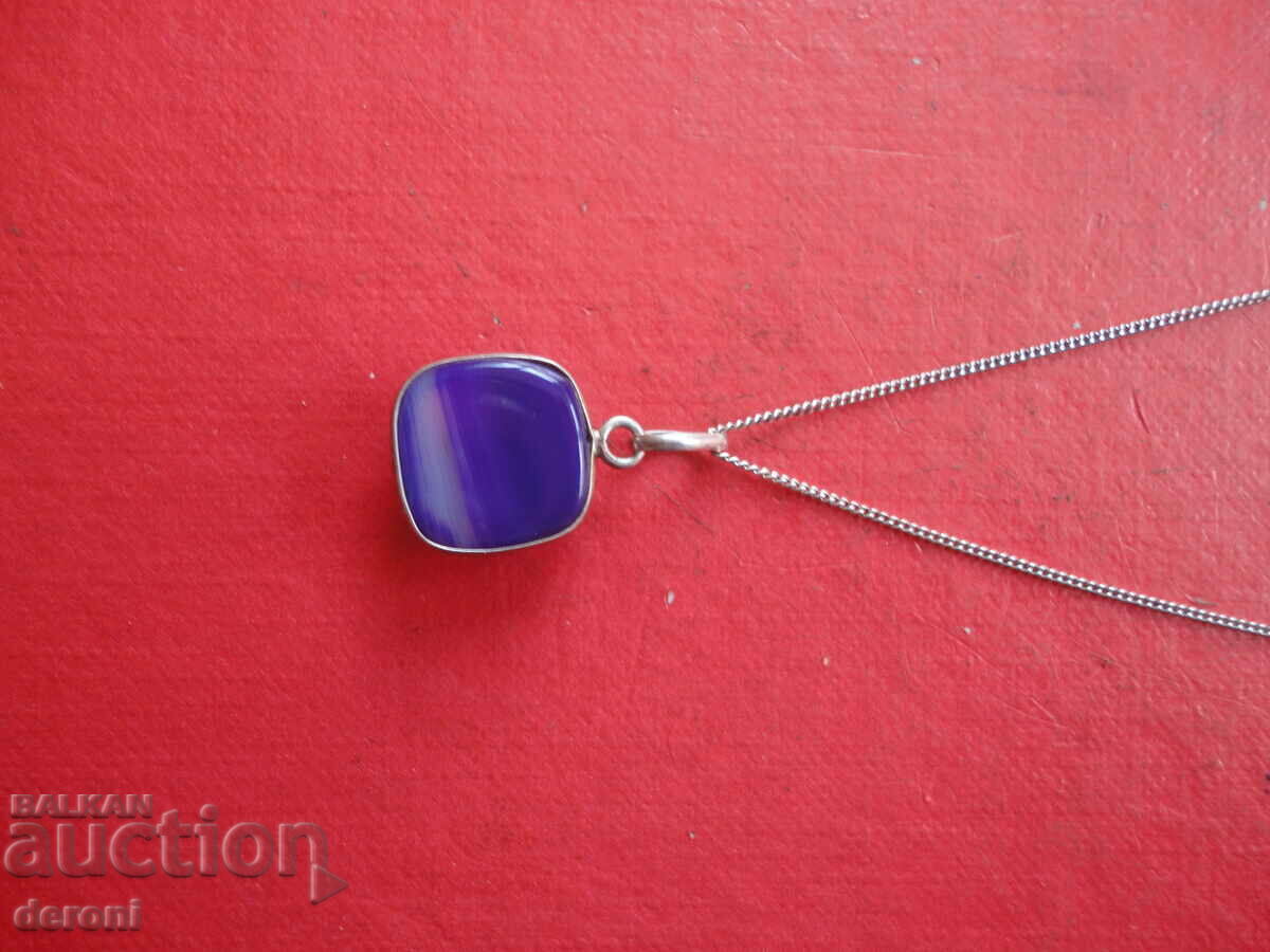 Great silver necklace with 925 stone - 6 Great silver necklace with 925 stone - 6