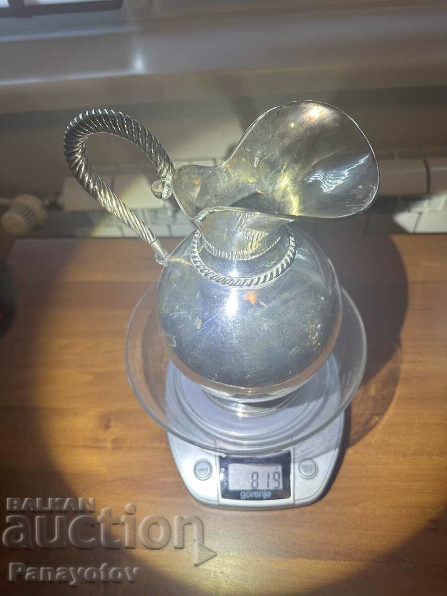 JUG SILVER 819 DISH WATER WINE 925 IDEAL MASSIVE INVESTMENT - 7 JUG SILVER 819 DISH WATER WINE 925 IDEAL MASSIVE INVESTMENT - 7