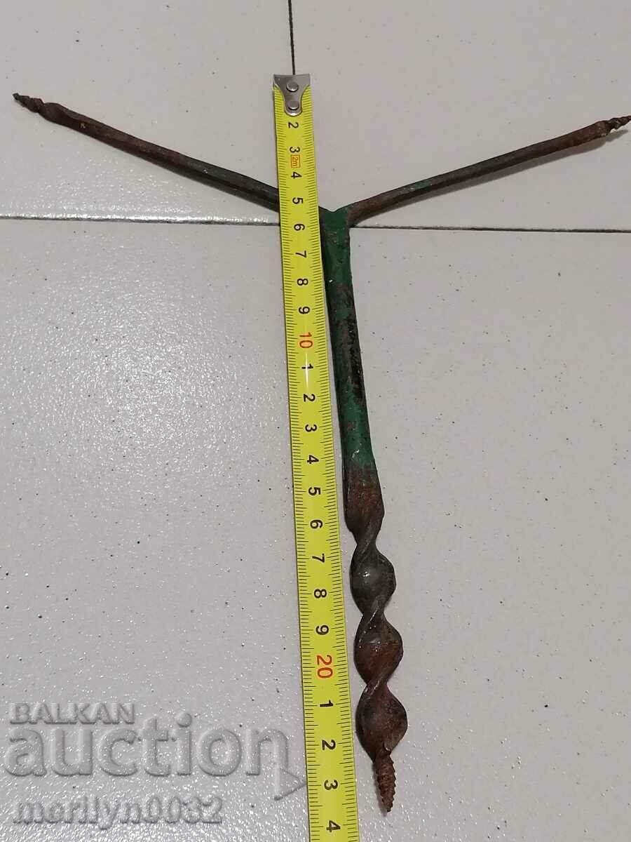 Delivery of Ancient crutch, burgundy, screwdriver, wrought iron Delivery of Ancient crutch, burgundy, screwdriver, wrought iron