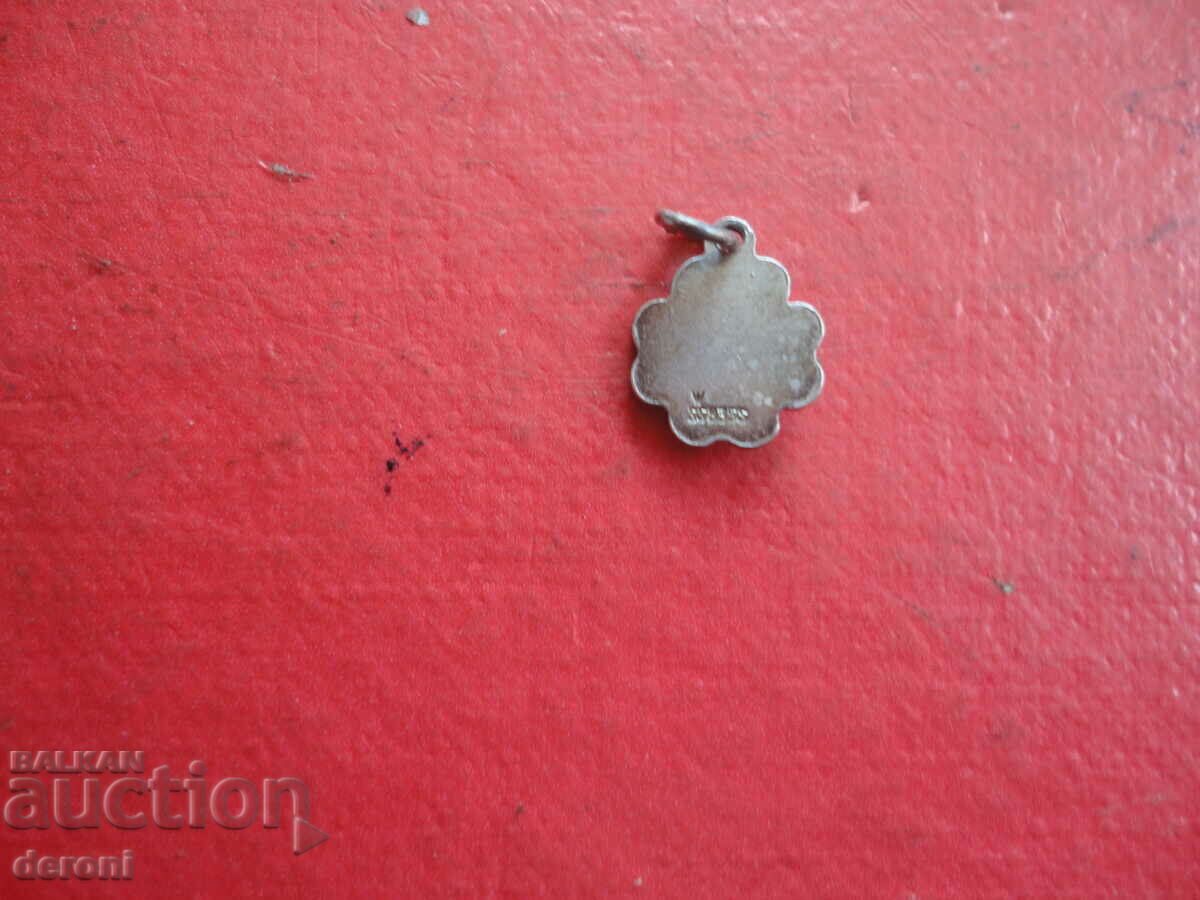 Silver medallion pendant with enamel 835 number 3 - 6 Silver medallion pendant with enamel 835 number 3 - 6