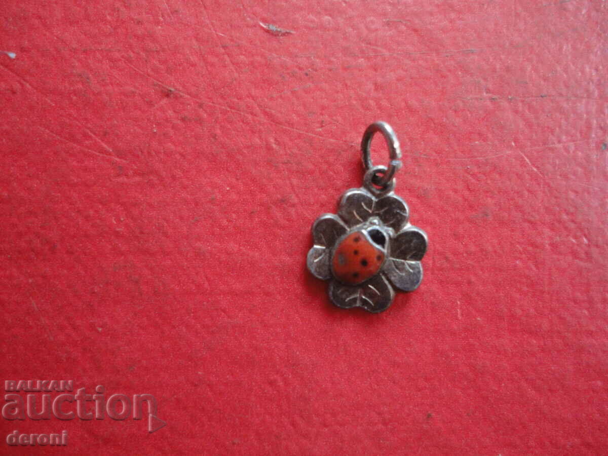 Silver medallion pendant with enamel 835 number 3 - 7 Silver medallion pendant with enamel 835 number 3 - 7