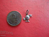 Silver locket pendant sparrow 835