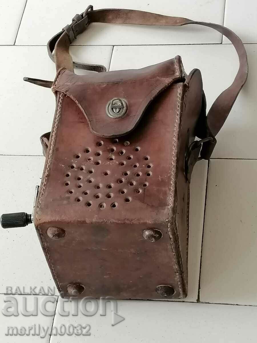 Auction Military WW1 WW2 hand crank Bulgarian telephone Auction Military WW1 WW2 hand crank Bulgarian telephone