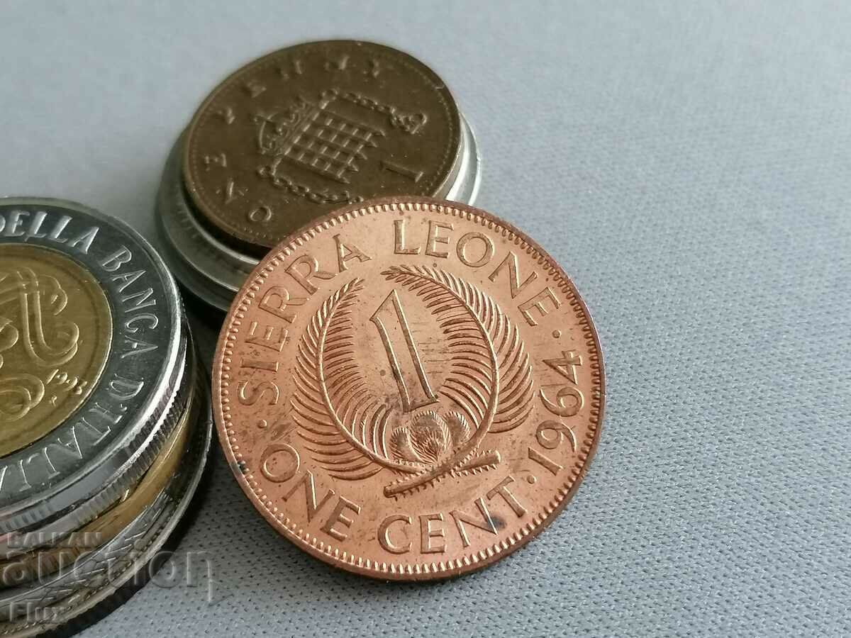 Монета - Сиера Леоне - 1 цент | 1964г.