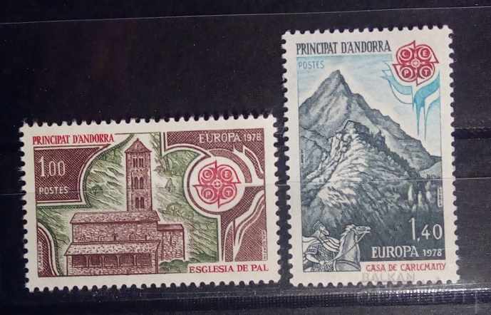 Френска Андора 1978  Европа CEPT Сгради MNH