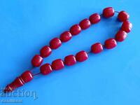 *$*Y*$* ROSARY AMBER CATALIN 17 BEADS - EXCELLENT *$*Y*$*