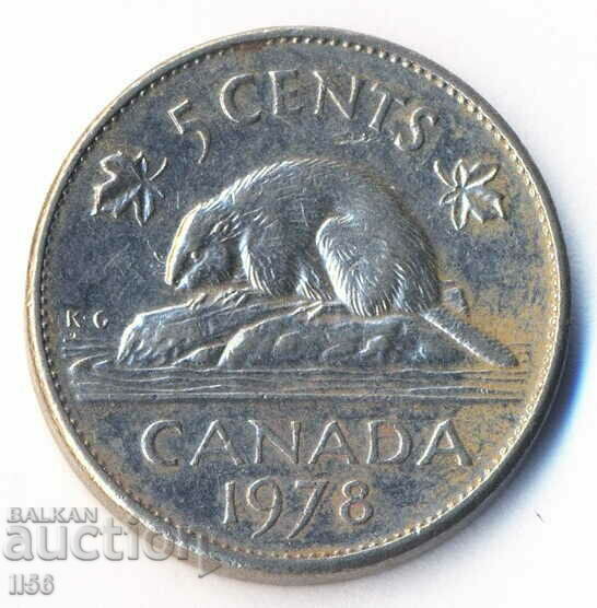 Canada - 5 cents 1978