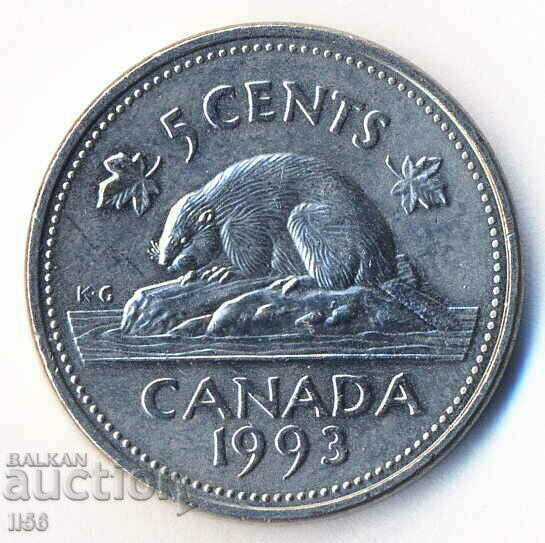 Canada - 5 cents 1993