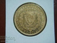 80 Lire 1829 P Sardinia / Italy (Сардиния) - AU (злато)