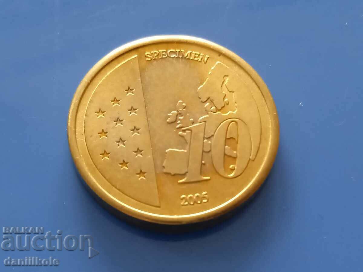 *$*Y*$* СПЕСИМЕН ПРОБА 10 ЕВРО-ЦЕНТА ВАТИКАНА 2005 *$*Y*$* с цена € 9.90 | 19.36 лв.