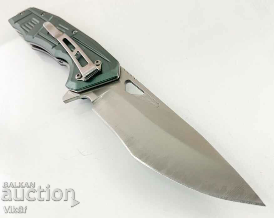 Folding automatic pocket knife with aluminum handle 95x220 mm with price 17.50 BGN | € 8.95 Folding automatic pocket knife with aluminum handle 95x220 mm with price 17.50 BGN | € 8.95