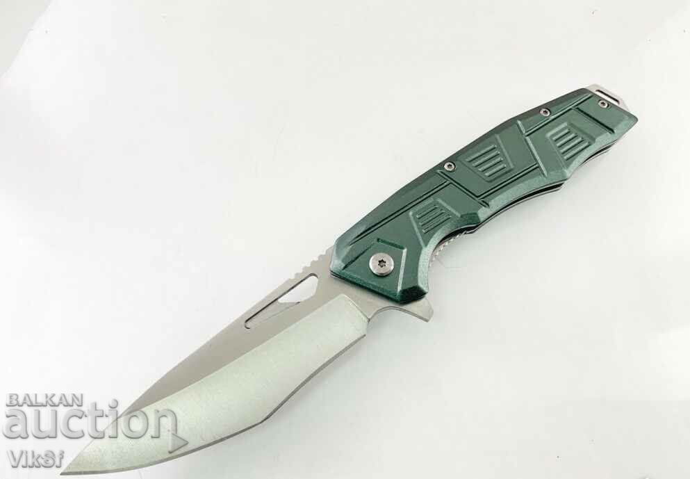 Folding automatic pocket knife with aluminum handle 95x220 mm