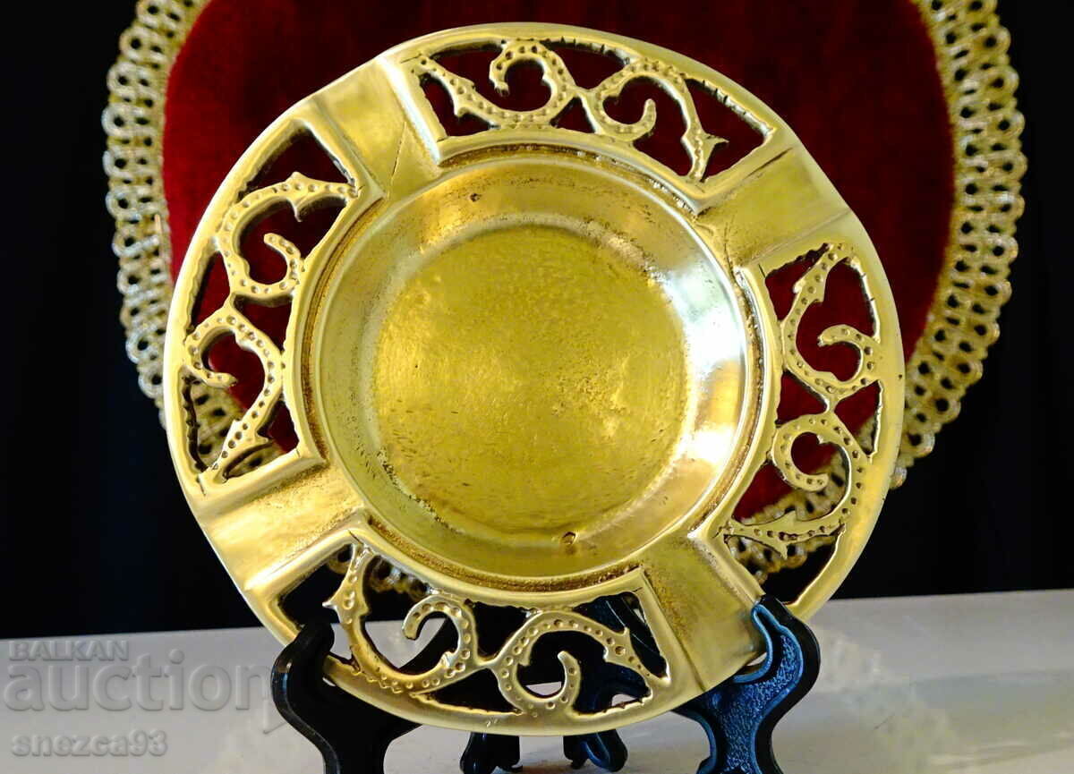 Antique Russian bronze ashtray, marked Antique Russian bronze ashtray, marked