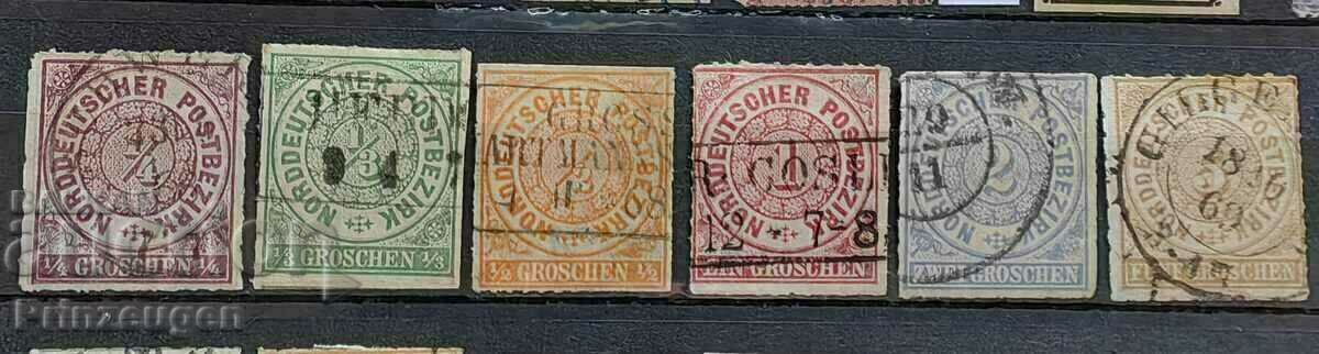 Παλαιά Γερμανία - Ένωση Βόρειας Γερμανίας - 1864 - Mi No:1-6