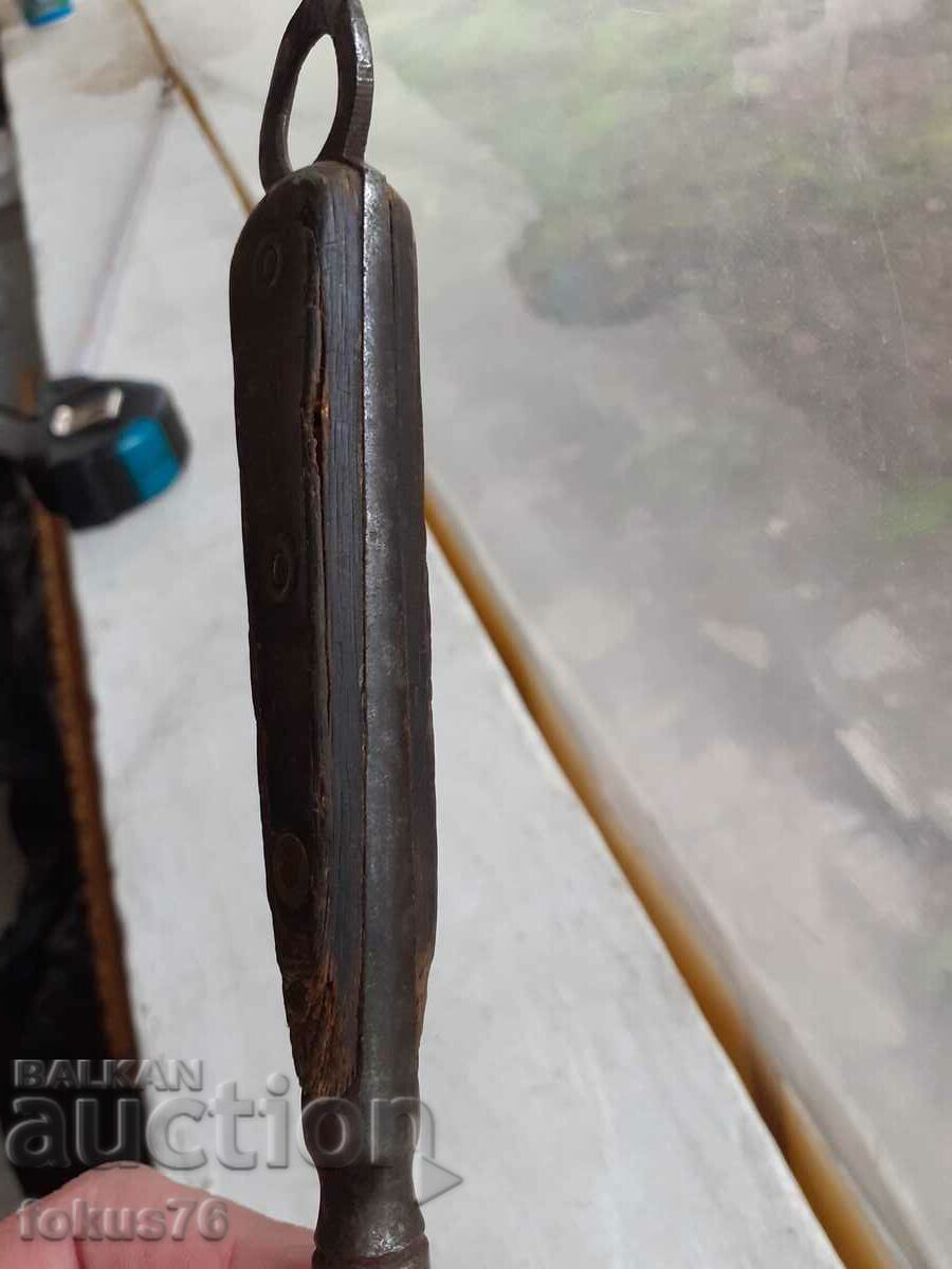 Old collectible Fischer table with horn handle - 7