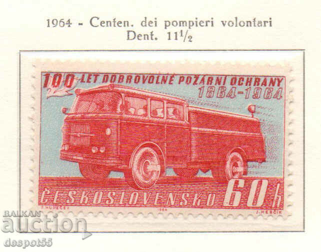 1964. Τσεχοσλοβακία. Πυροσβεστικό όχημα Skoda.