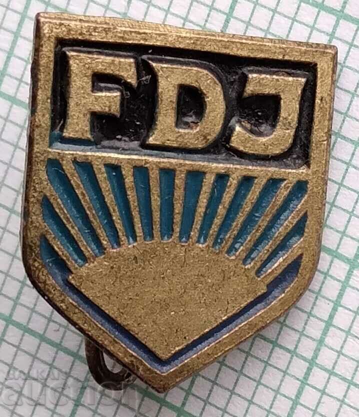 12959 Badge - FDJ - Free German Youth, Germany