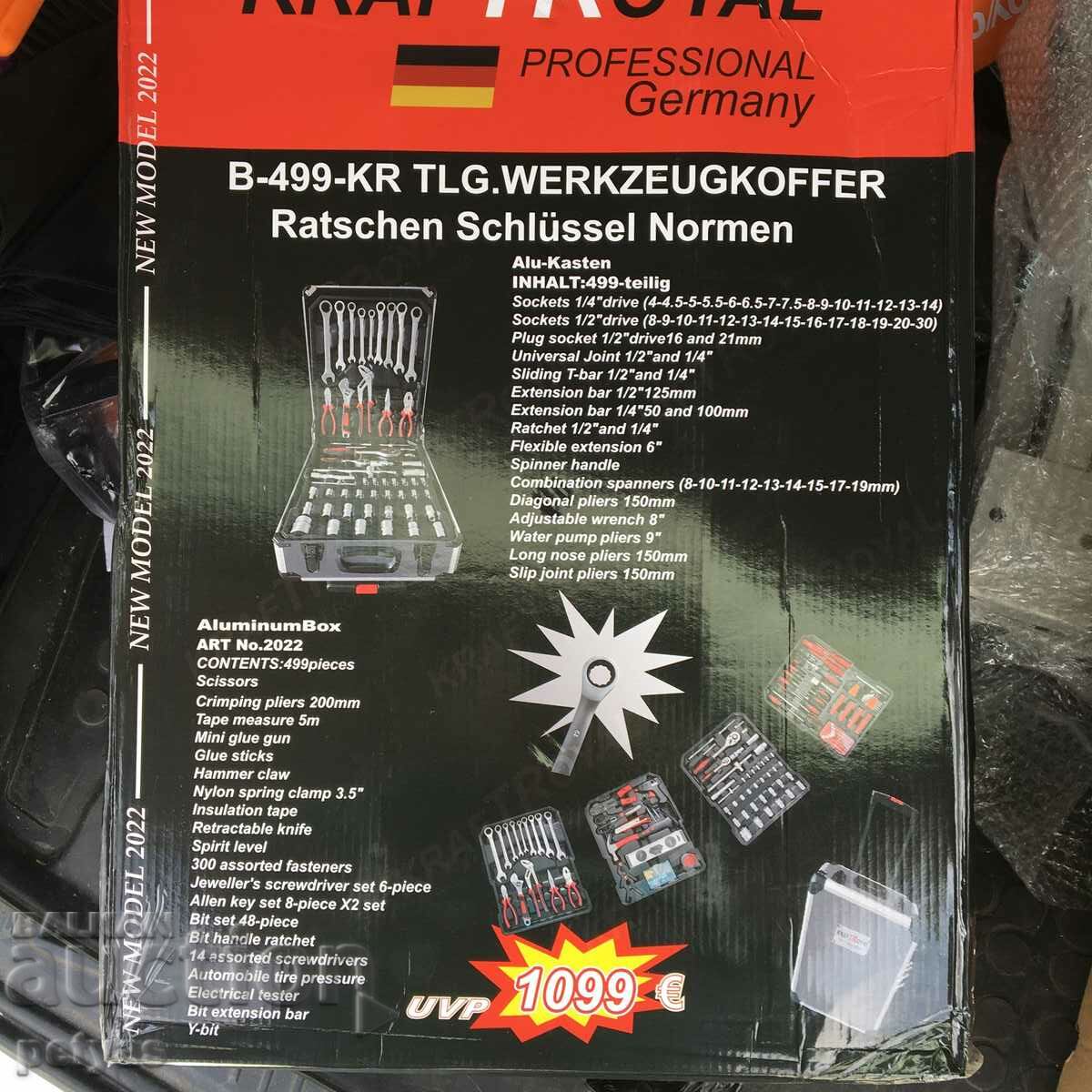 KraFTWorld Hand Tool Case 499 parts - 6 KraFTWorld Hand Tool Case 499 parts - 6