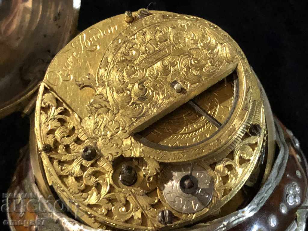 Auction Pocket watch by Daniel Quare from 1667 Auction Pocket watch by Daniel Quare from 1667