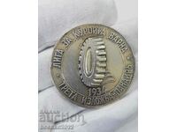 Рядък сребърен царски настолен медал Варна 1934 г.