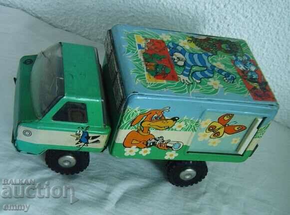 Детска ламаринена играчка камион, СССР - 25 см,забележки