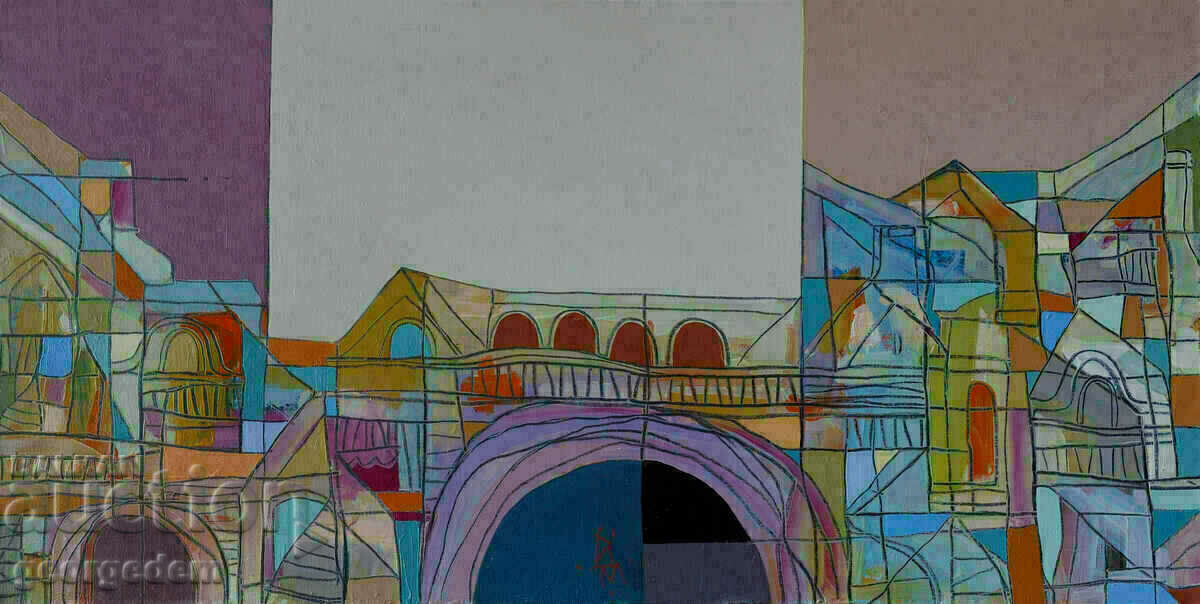 "Пейзаж" масло, платно с цена € 125.00 | 244.48 лв.