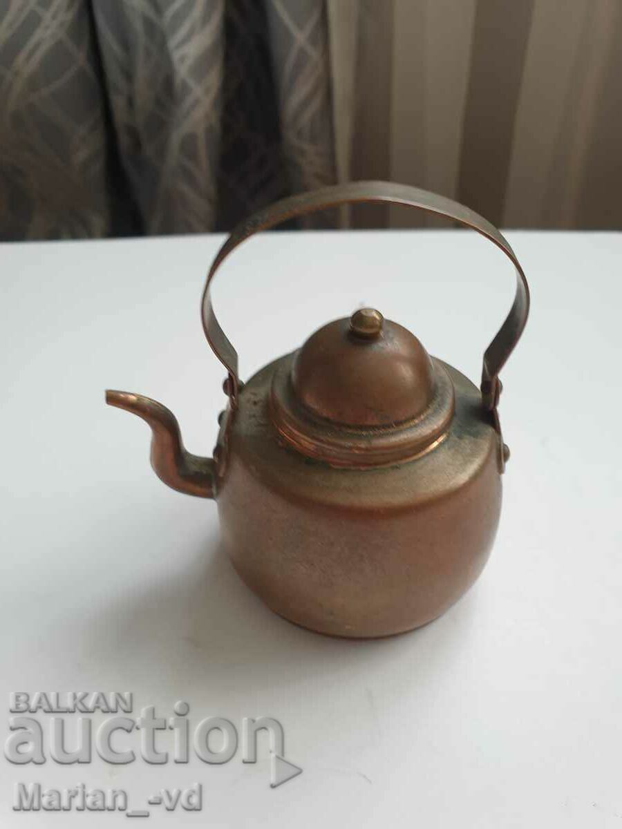 Small collectible copper teapot