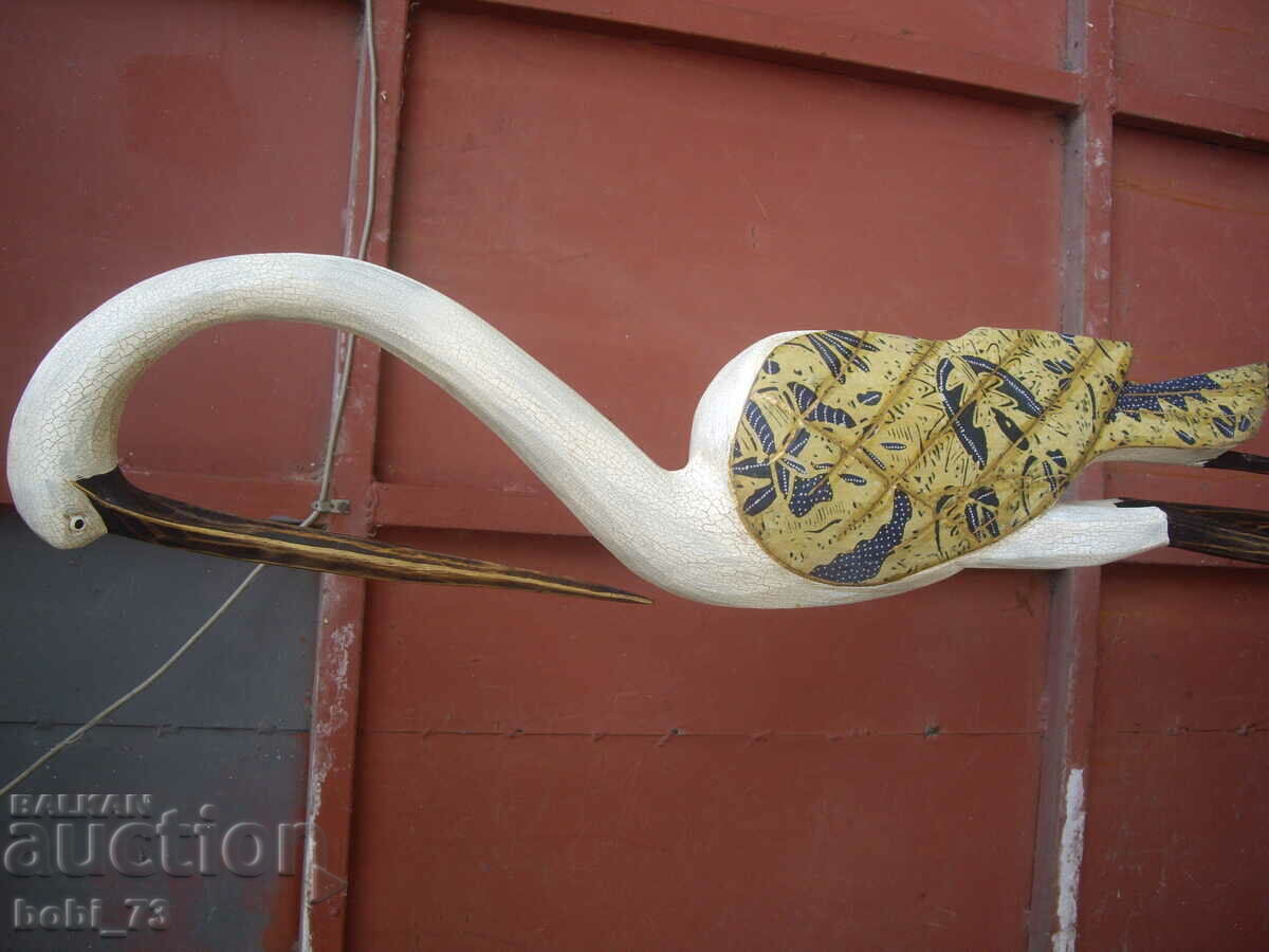 Auction  Large wood stork.