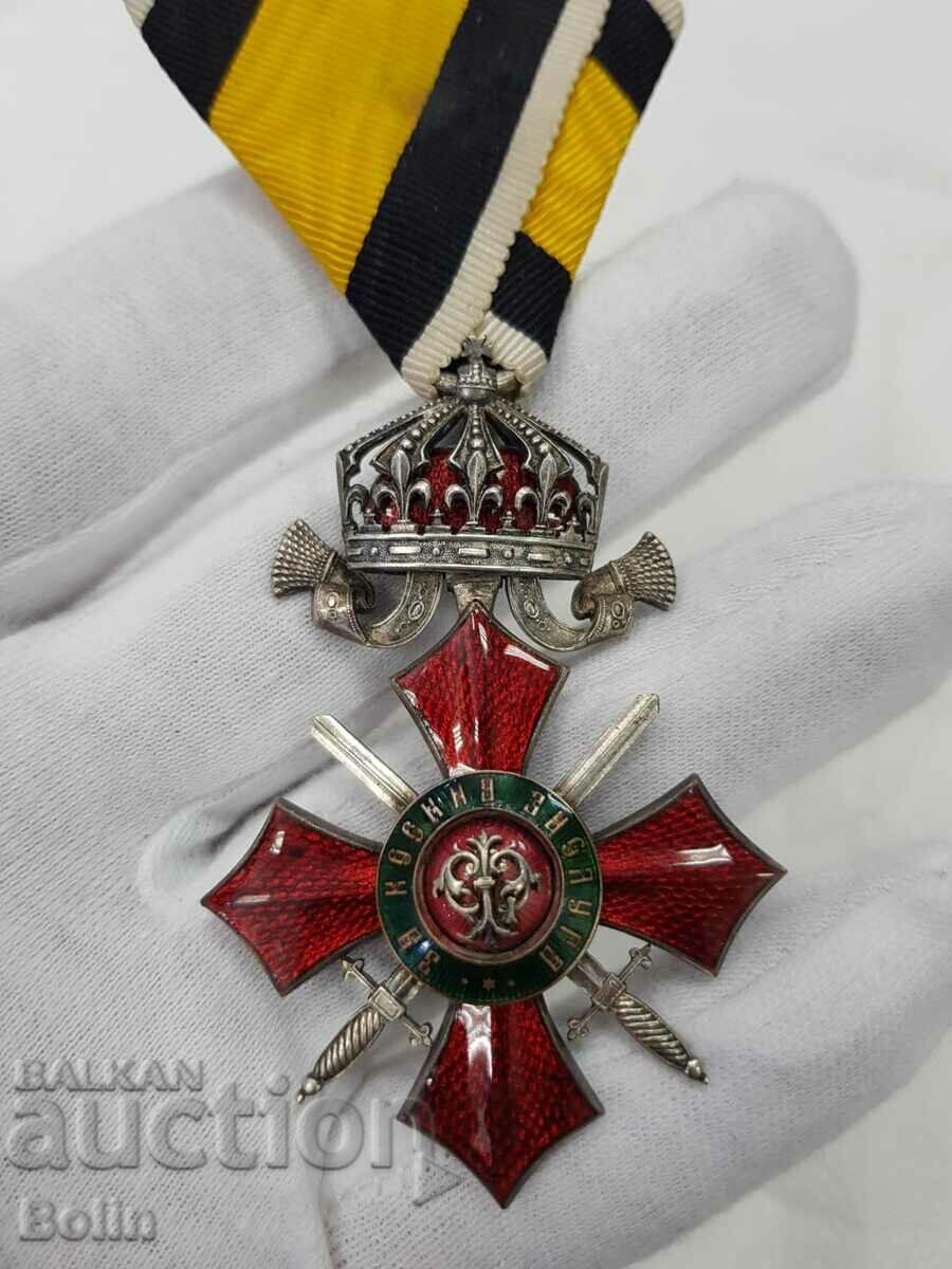 Първа емисия на Орден за Военна Заслуга 5 ст с корона