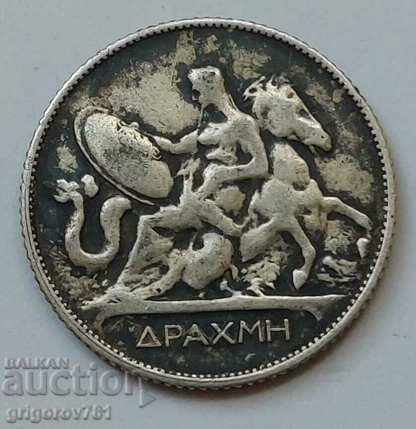 1 драхма сребро Гърция 1910 -  сребърна монета #4