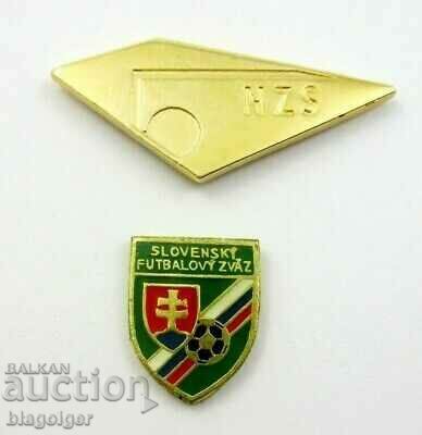 FOOTBALL BADGES-FOOTBALL FEDERATION OF SLOVENIA-LOT OF 2 BADGES with price 9.99 BGN | € 5.11