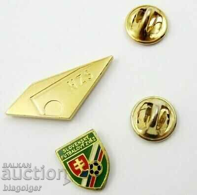Auction  FOOTBALL BADGES-FOOTBALL FEDERATION OF SLOVENIA-LOT OF 2 BADGES