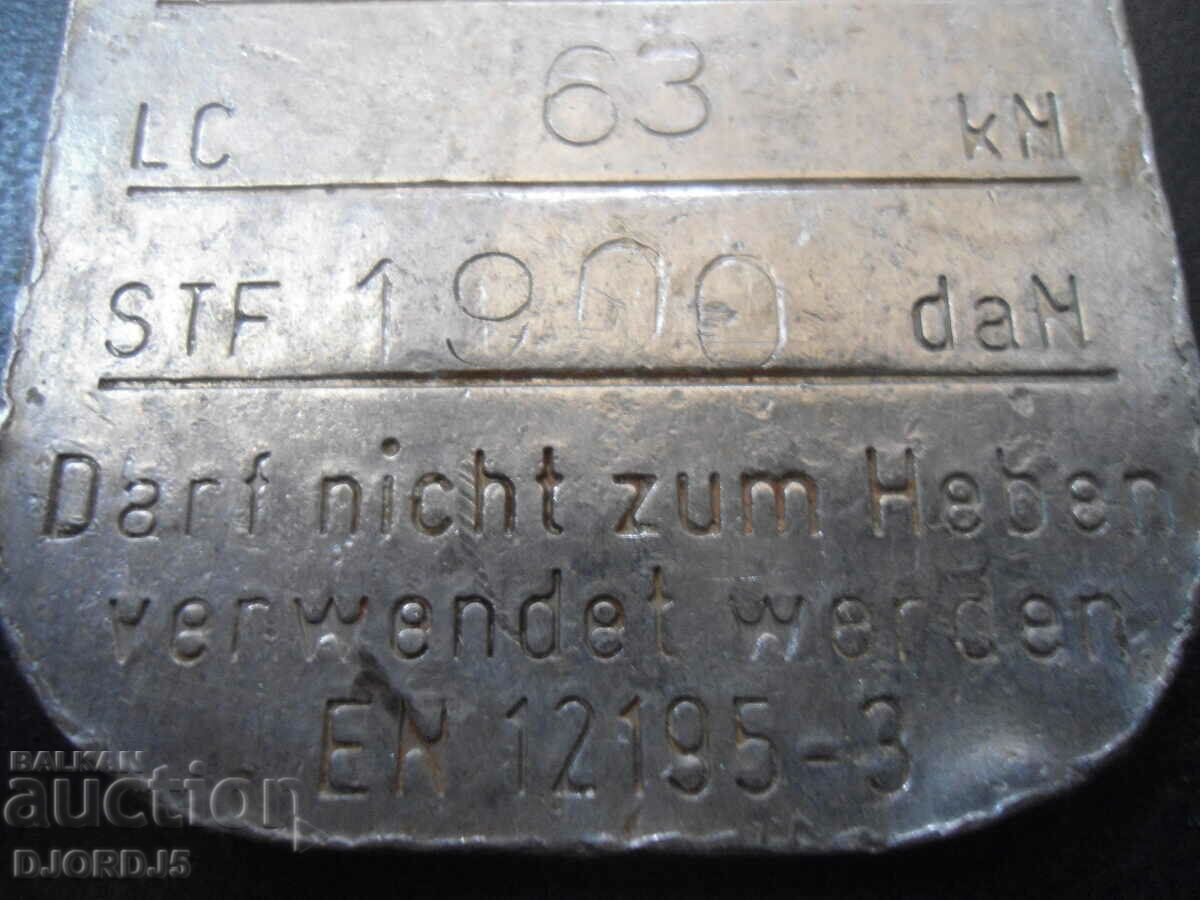 Auction  An old metal plate