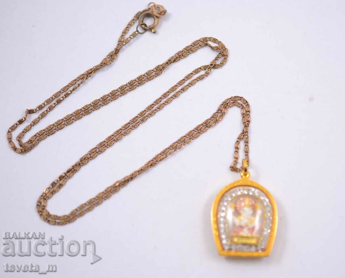 Chain with medallion, pendant, Buddha necklace