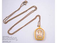 Chain with medallion, pendant, Buddha necklace