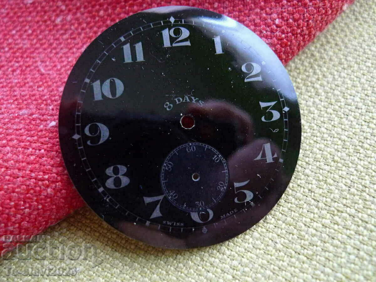 cadran din portelan 8 ZILE pentru ceas de buzunar-52mm