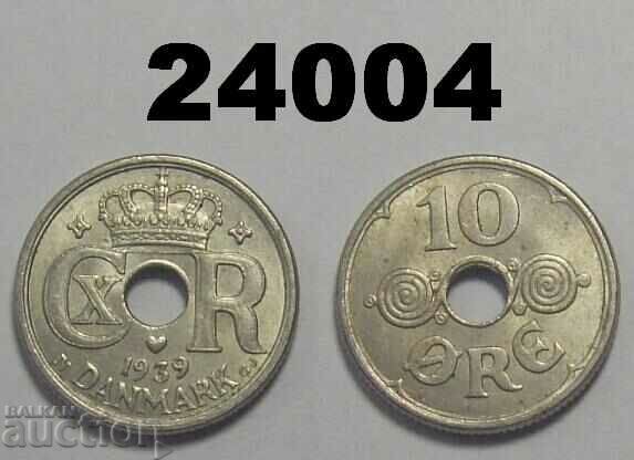 Δανία 10 Ore νόμισμα 1939