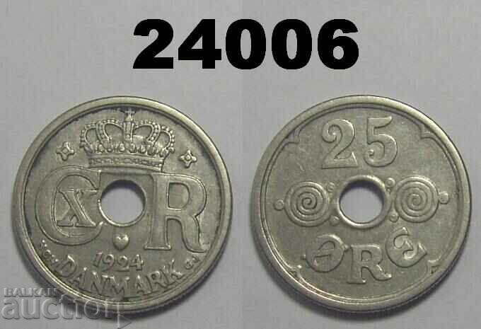 Denmark 25 Ore 1924 coin