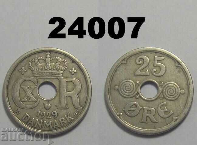 Denmark 25 Ore 1929 coin