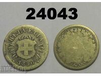 Elveția 5 rapi 1850 monedă