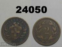 Швейцария 2 рапен 1850 монета