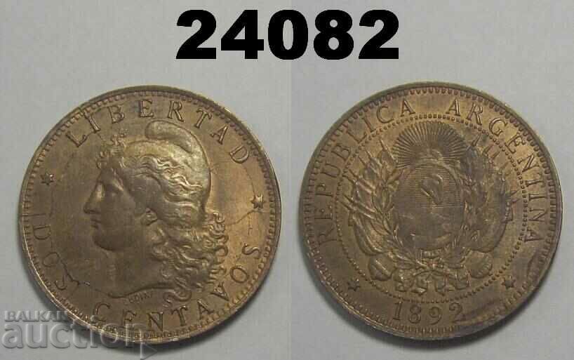 Argentina 2 centavos 1892 Fine