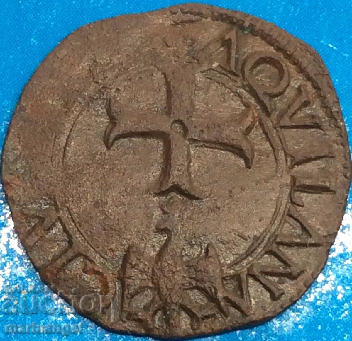 Italia 1 cavallo (Cahn) Aquileia Charles VIII Crest+Eagle - RAR