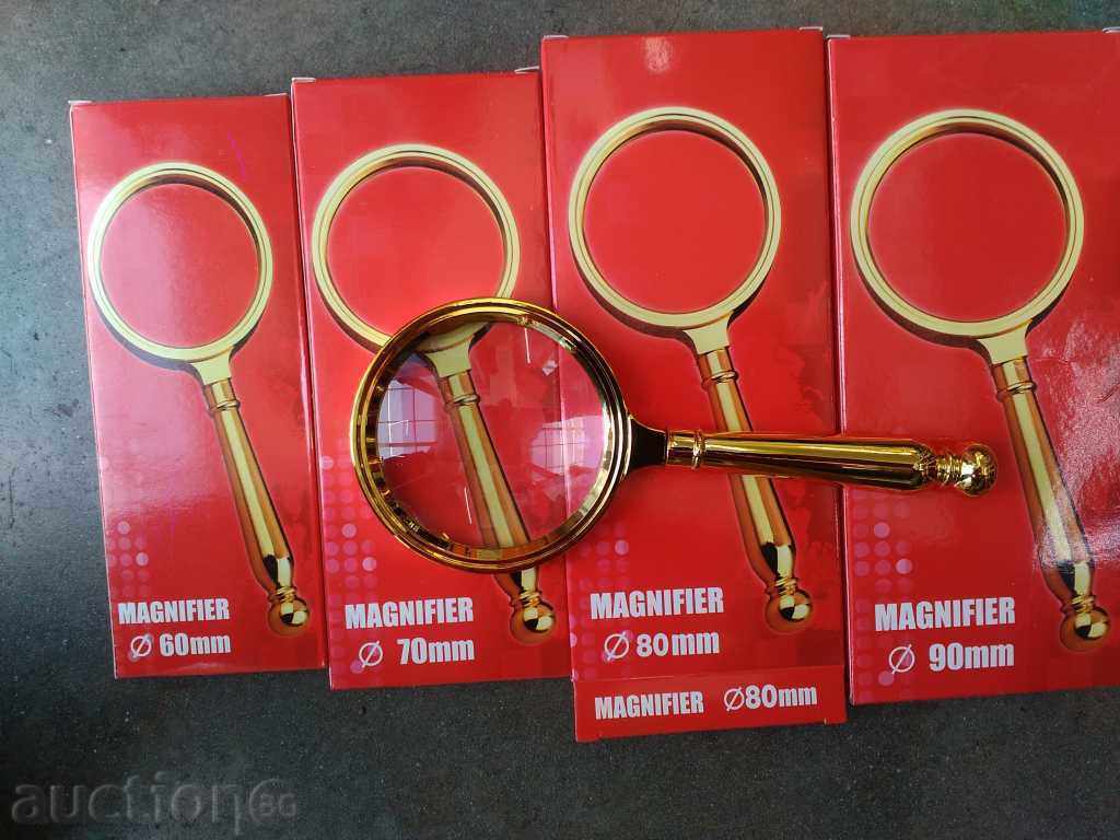 Lămpi de lux aurit cu o mărire de 3 ori, de 60 mm cu preț 6.50 BGN | € 3.32