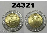 San Marino 500 de lire 1985
