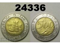 San Marino 500 de lire sterline 1991