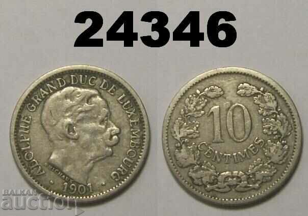 Luxemburg 10 centimes 1901