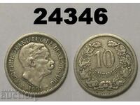 Люксембург 10 сантима 1901