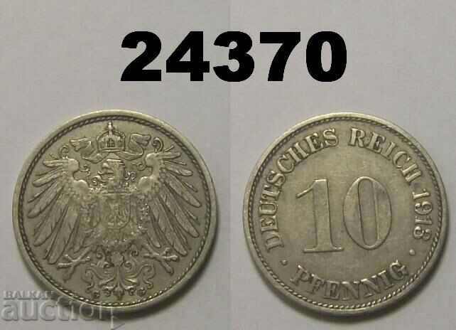 Germany 10 pfenig 1913 G