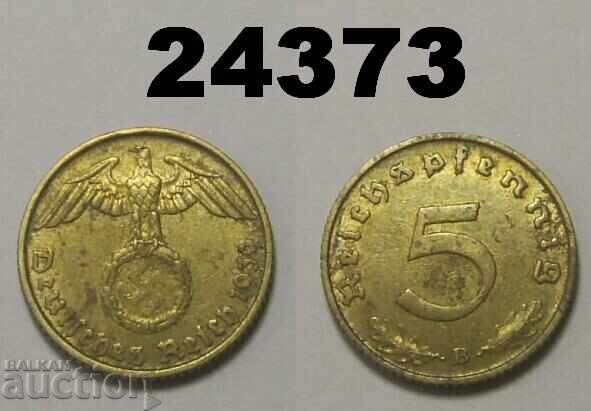 Germania 5 pfennig 1939 B zvastica